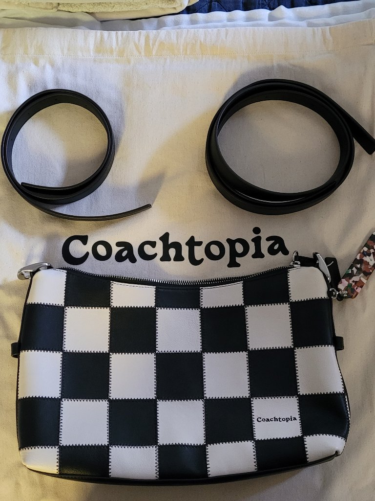 Coach Alter/Ego Slouchy Shoulder Bag Black & White